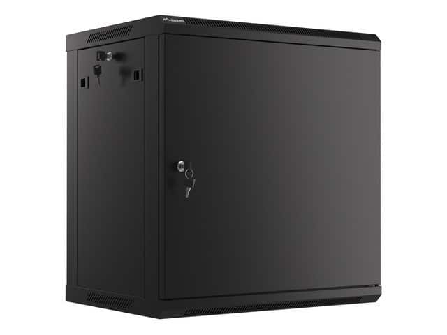 LANBERG SZAFA WISZĄCA RACK 19" 12U 600X450 DRZWI METALOWE CZARNA (FLAT PACK) WF01-6412-00B — zdjęcie 1 z 8
