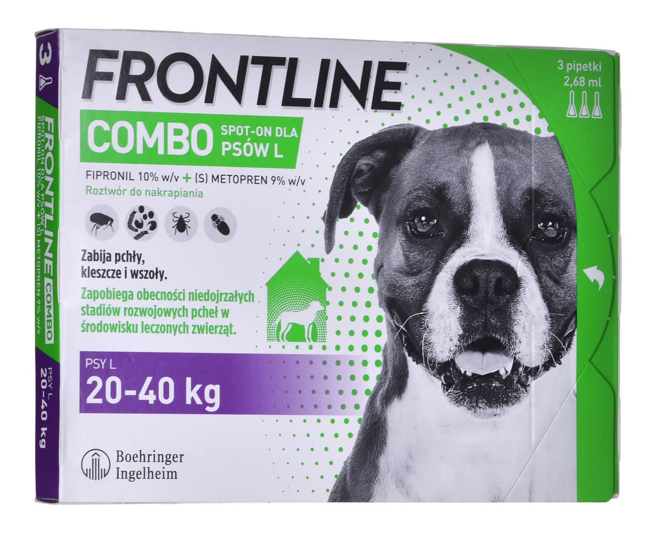FRONTLINE Combo Spot-on L - Krople przeciw pasożytom dla psa -  3 x 2,68 ml — zdjęcie 1 z 8