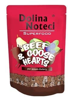 DOLINA NOTECI Superfood wołowina i serca z gęsi - mokra karma dla psa - 300g