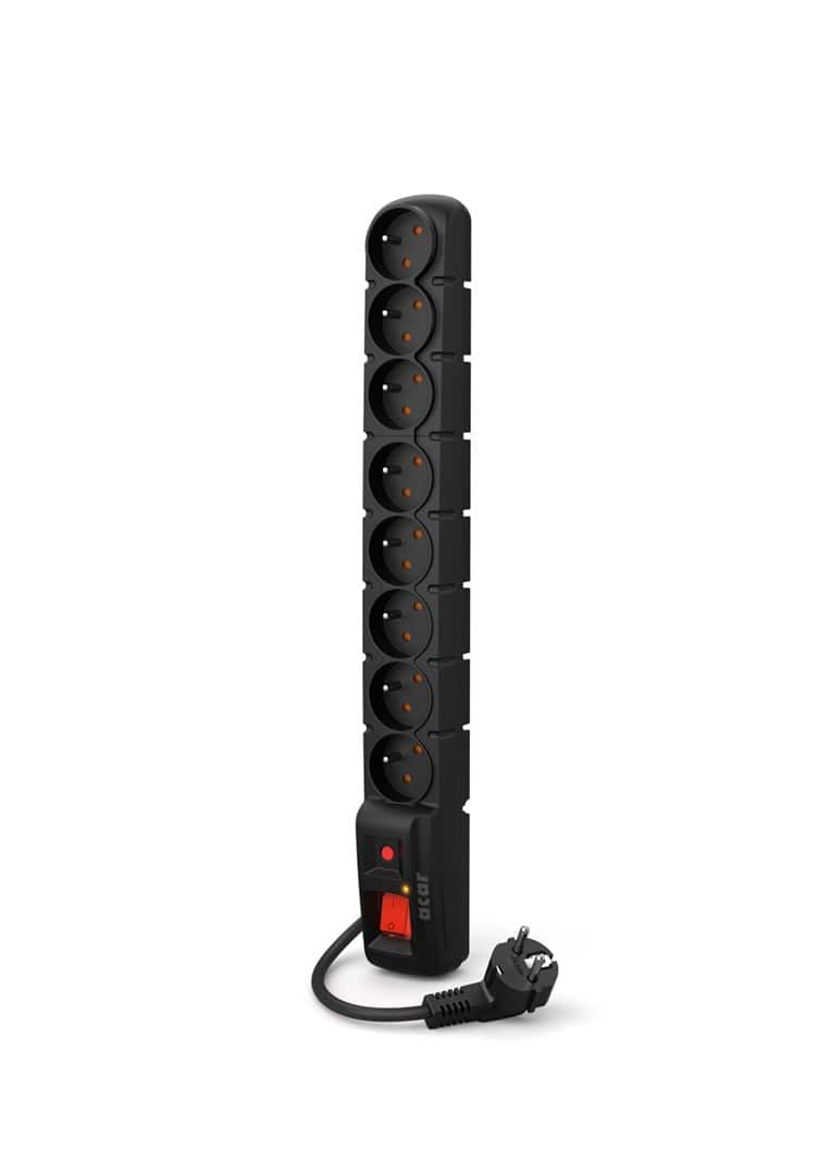 Listwa przeciwprzepięciowa Acar S8 PRO (3m ; czarny)