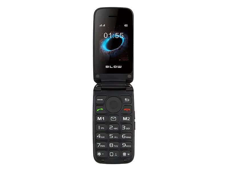 Telefon dla seniora BLOW z klapką S24 czarny — zdjęcie 1 z 7