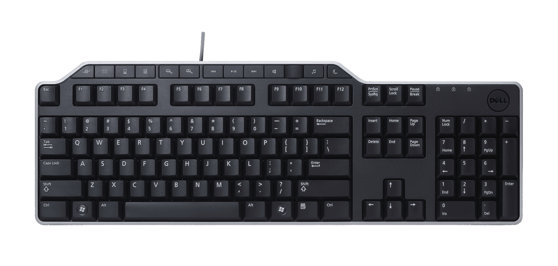 Klawiatura Dell KB-522 przewodowa biznesowa multimedialna USB czarna — zdjęcie 1 z 8