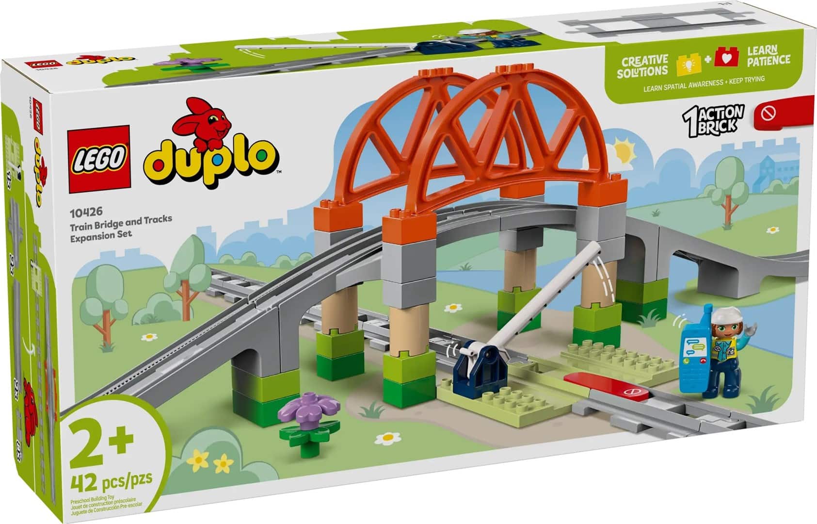 LEGO DUPLO TOWN 10426 Most i tory kolejowe - zestaw rozszerzający — zdjęcie 1 z 8