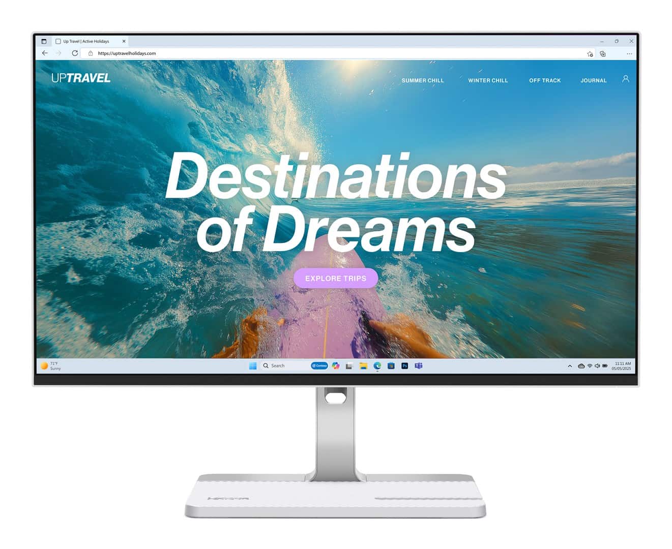 Lenovo L24D-4C 23.8"FHD 144Hz 250nits AG HDMI, DP, USB Cloud Grey — zdjęcie 1 z 8