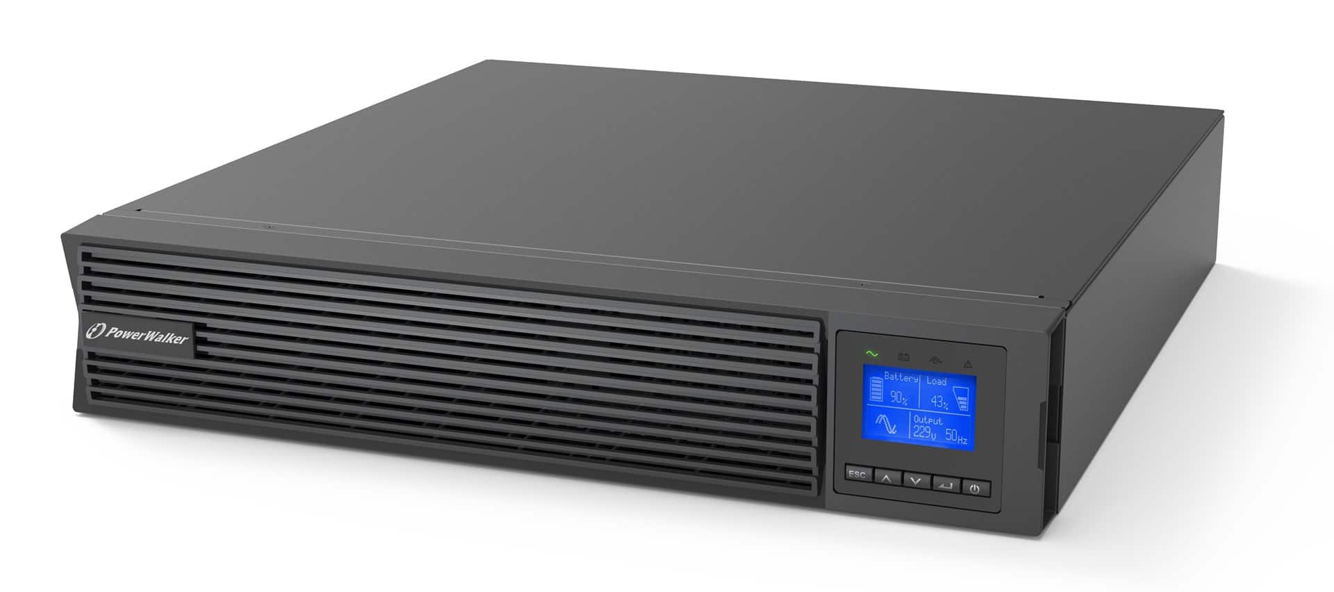 POWER WALKER UPS ON-LINE RACK 19" VFI 1500 ICR IOT PF1 1/1 FAZY, 1500VA, 8X IEC C13, USB/RS232, LCD — zdjęcie 1 z 4