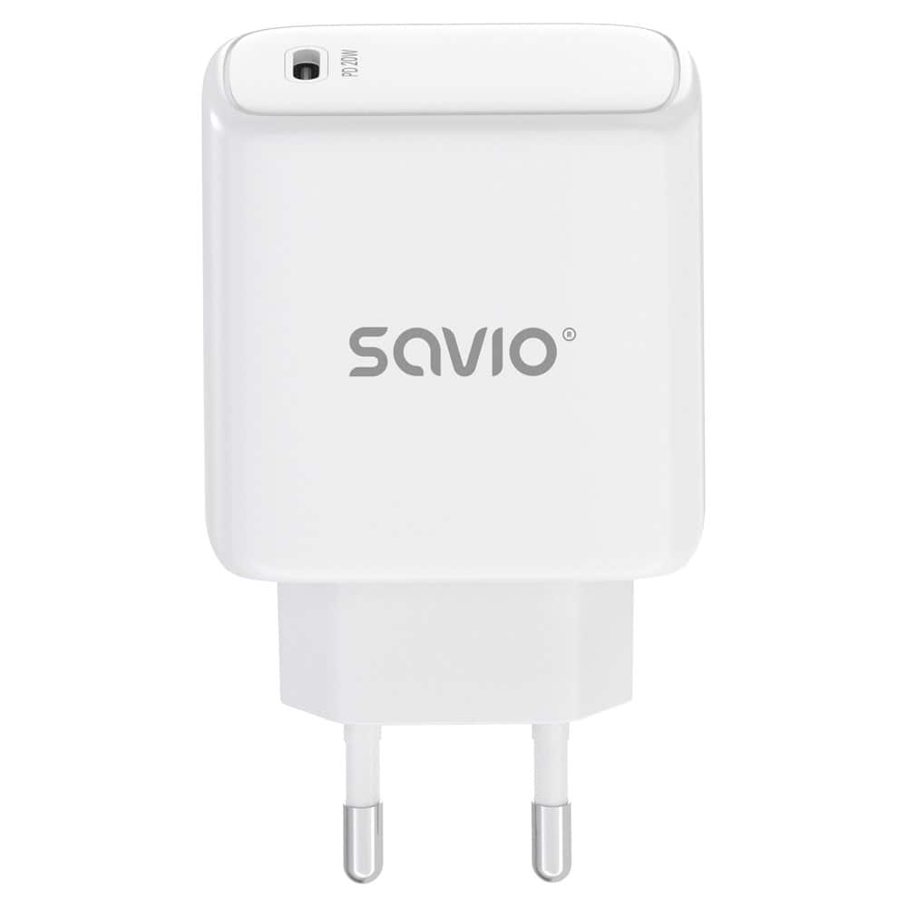 SAVIO ŁADOWARKA SIECIOWA LA-14 20W POWER DELIVERY 3.0, BIAŁA — zdjęcie 1 z 8