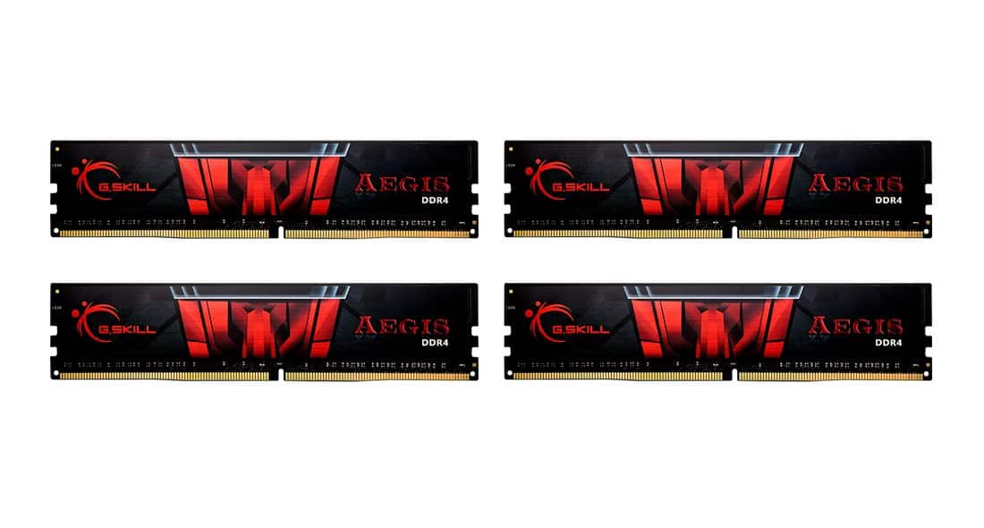 Zestaw pamięci G.SKILL Aegis F4-3200C16Q-32GIS (DDR4 DIMM; 4 x 8 GB; 3200 MHz; CL16) — zdjęcie 1 z 4