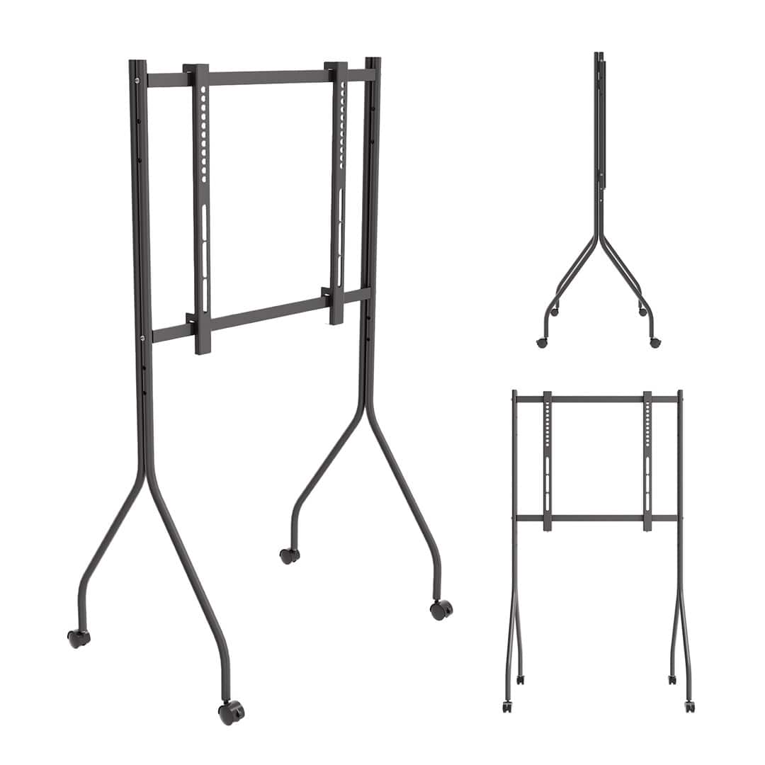 MACLEAN STAND POD TV STAND / WÓZEK DO TV MACLEAN, NA KÓŁKACH, 37-80", MAX. OBCIĄŻENIE 50KG, MAX. VESA 600X400, CZARNY, MC-180 — zdjęcie 1 z 8