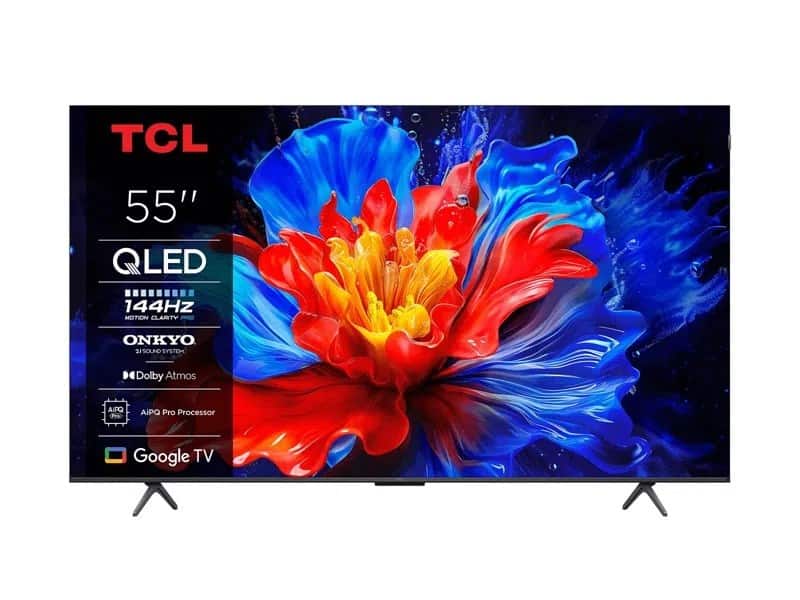 Telewizor TCL 55P81K QLED 55" 4K Ultra HD 120Hz Google TV Dolby Atmos Metaliczny (OUTLET) — zdjęcie 1 z 8