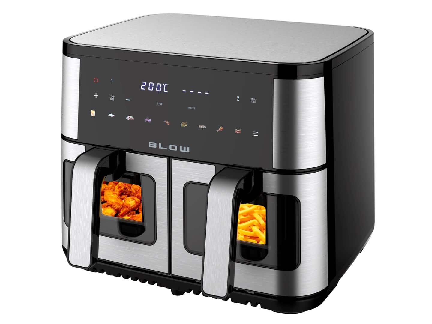 AIR FRYER frytkownica beztłuszczowa BLOW 2500W 9L dwukomorowa (OUTLET) — zdjęcie 1 z 8