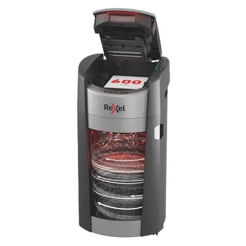 Niszczarka Rexel ShredMax AutoFeed+ 600X, P4, 600 kartek, 50 l kosz — zdjęcie 1 z 8
