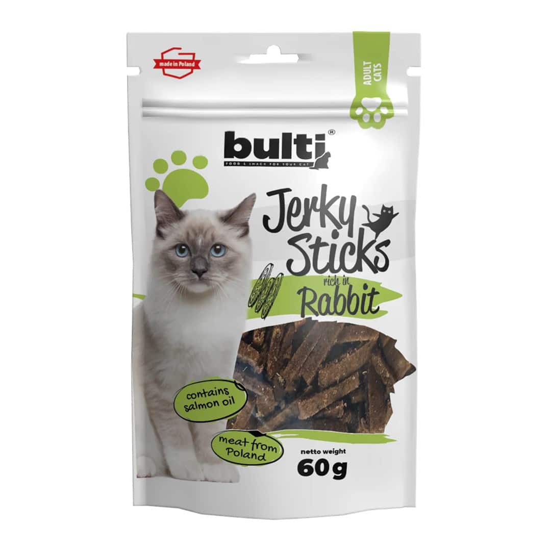 BULTI Jerky Sticks bogate w królika przysmak dla kota 60g — zdjęcie 1 z 2