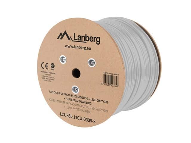 LANBERG KABEL UFTP KAT. 6A 305M DRUT CU LSZH SZARY CPR+FLUKE PASSED — zdjęcie 1 z 4