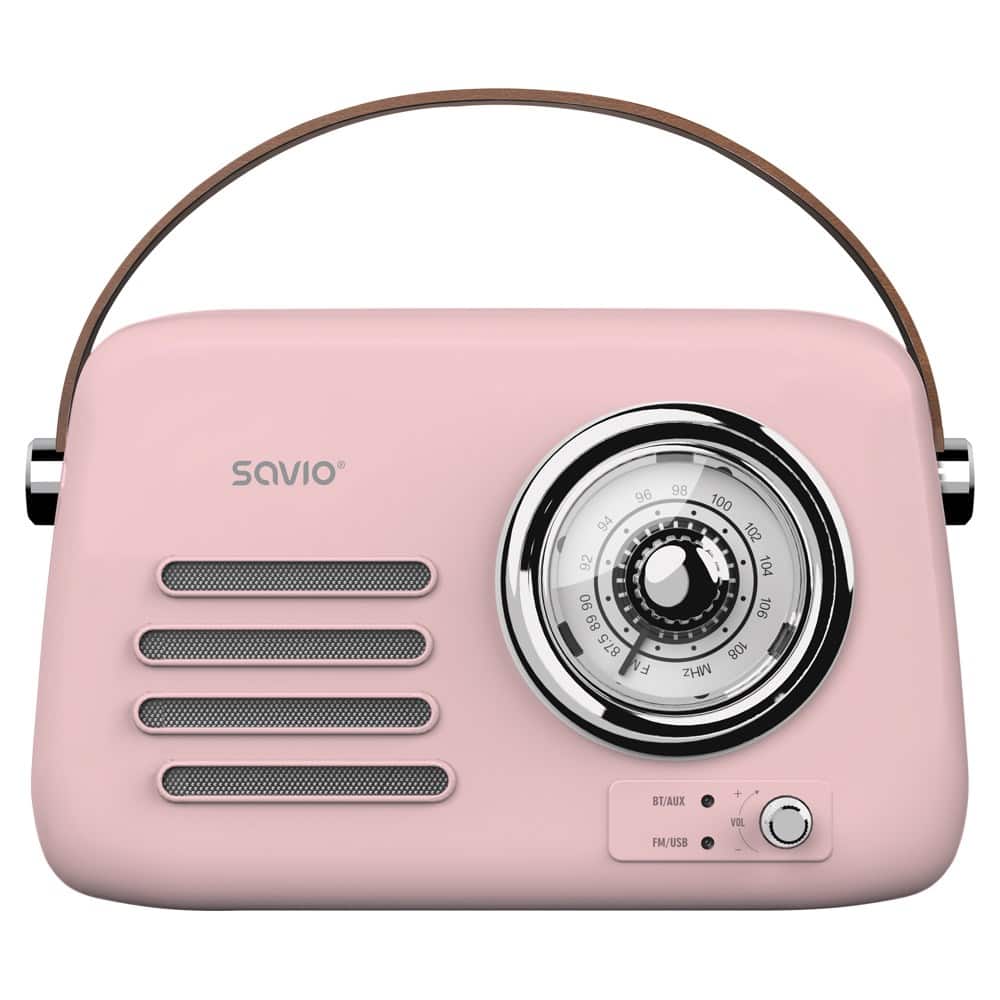 SAVIO RADIO PRZENOŚNE RÓŻOWE RS-03 — zdjęcie 1 z 7