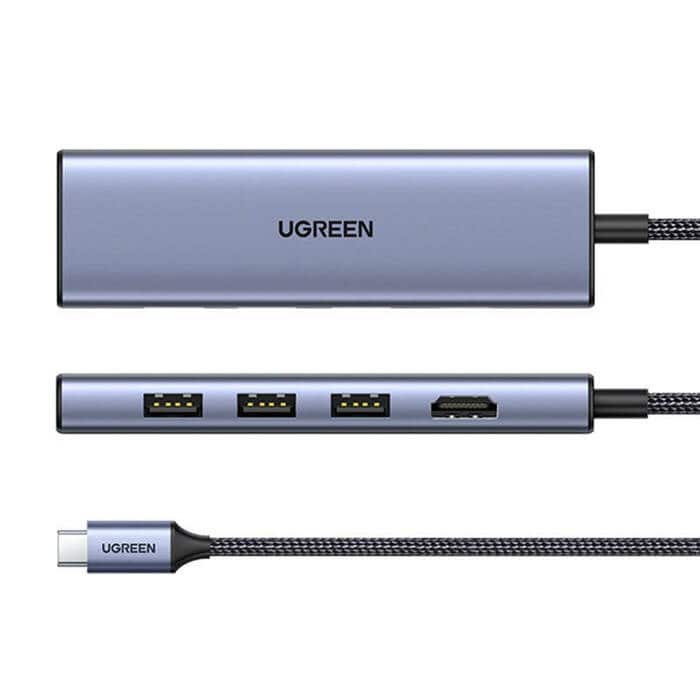 Ugreen Adapter HUB  CM511 USB-C do HDMI, 3x USB-A 3.0, SD/TF — zdjęcie 1 z 8