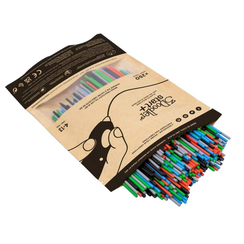 3DOODLER START FILAMENT ECO 2.5MM, 250 SZTUK, 5 KOLORÓW (NIE/CZE/ZIE/SZA/CZAR), PRIMARY POW, 3DS-ECO-MIX2-250 — zdjęcie 1 z 3