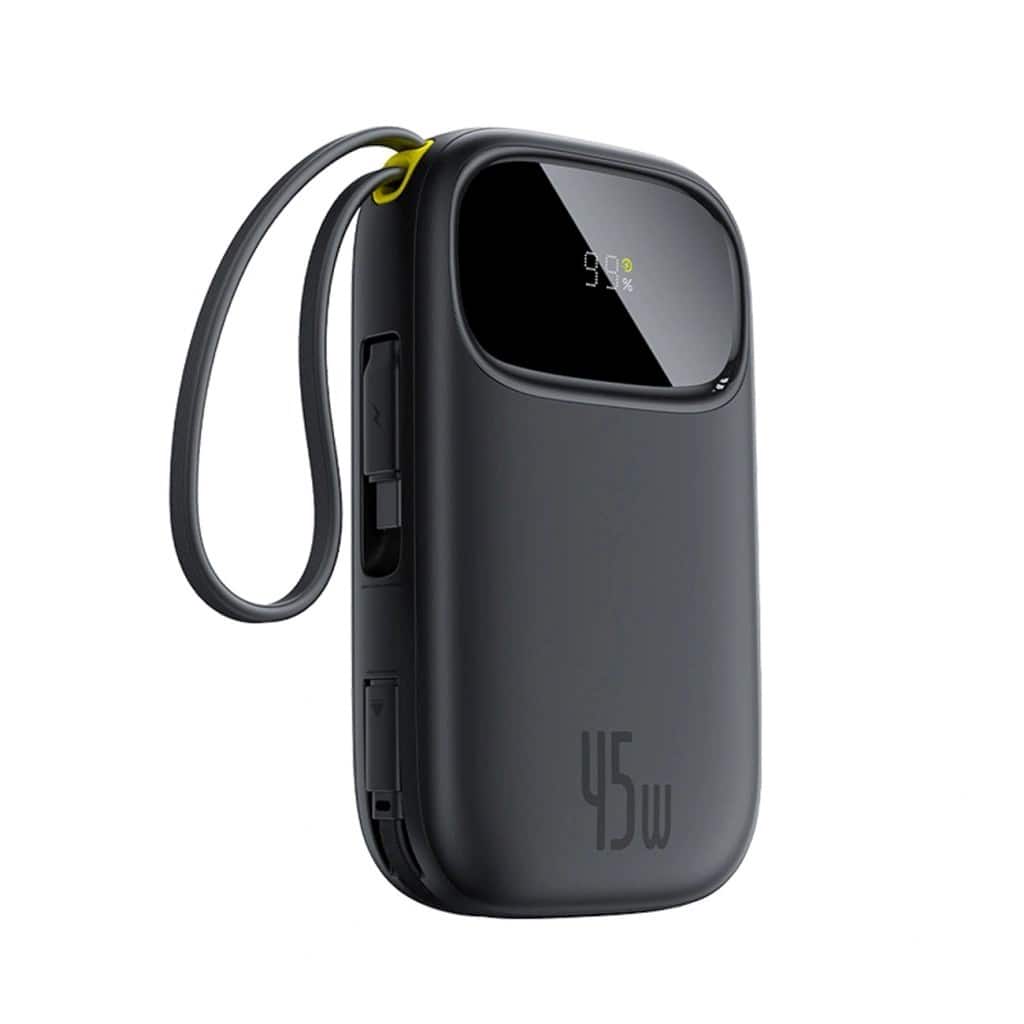 Powerbank Baseus EnerFill FC31 QPow3 20000mAh 45W z wyświetlaczem z kablami USB-C i Lightning - czarny — zdjęcie 1 z 6