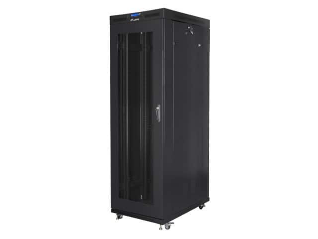 LANBERG SZAFA STOJĄCA RACK 19" 27U 800X1000 DRZWI PERFOROWANE LCD CZARNA FF01-8027-23BL (FLAT PACK) — zdjęcie 1 z 5