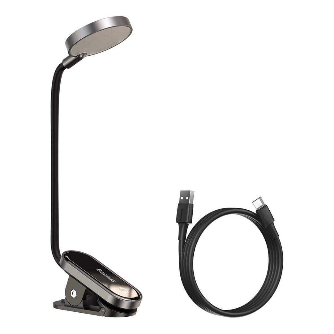 Baseus mini lampka lampa LED z klipsem szary (DGRAD-0G) — zdjęcie 1 z 7