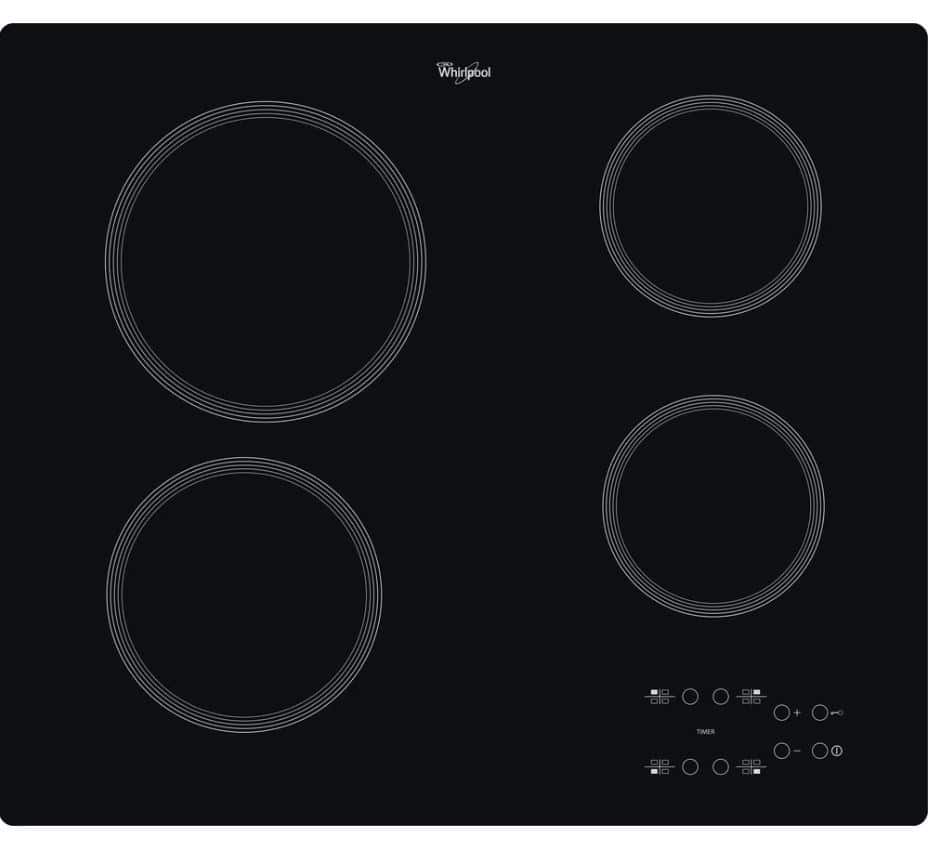Płyta ceramiczna Whirlpool AKT 801 NE (4 pola grzejne; kolor czarny) — zdjęcie 1 z 2