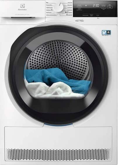 Suszarka ELECTROLUX EW7DX385AP z pompą ciepła, 8kg, klasa E, 66dB, SensiCare, DelicateCare (OUTLET) — zdjęcie 1 z 5