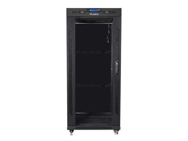 LANBERG SZAFA STOJĄCA RACK 19" 27U 600X800 DRZWI SZKLANE LCD CZARNA FF01-6827-12BL (FLAT PACK) — zdjęcie 1 z 4