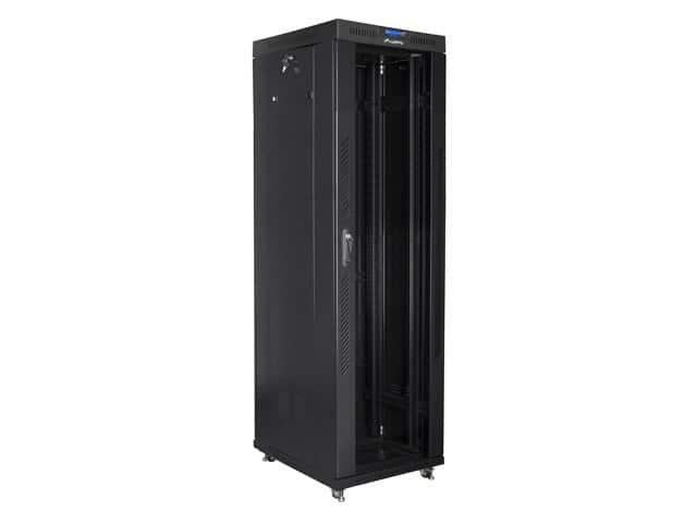 LANBERG SZAFA STOJĄCA RACK 19" 42U 600X800 DRZWI SZKLANE LCD CZARNA FF01-6842-12BL (FLAT PACK) — zdjęcie 1 z 5