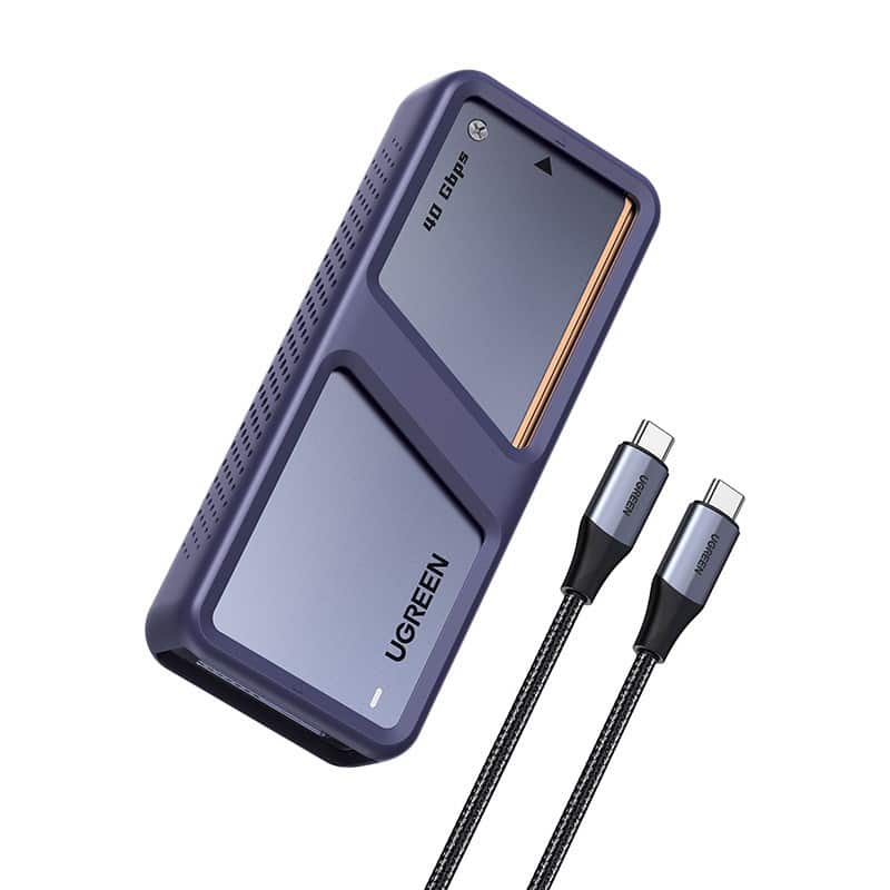 Ugreen Obudowa na dysk SSD M.2 NVMe  D703, USB4 (szara) — zdjęcie 1 z 4