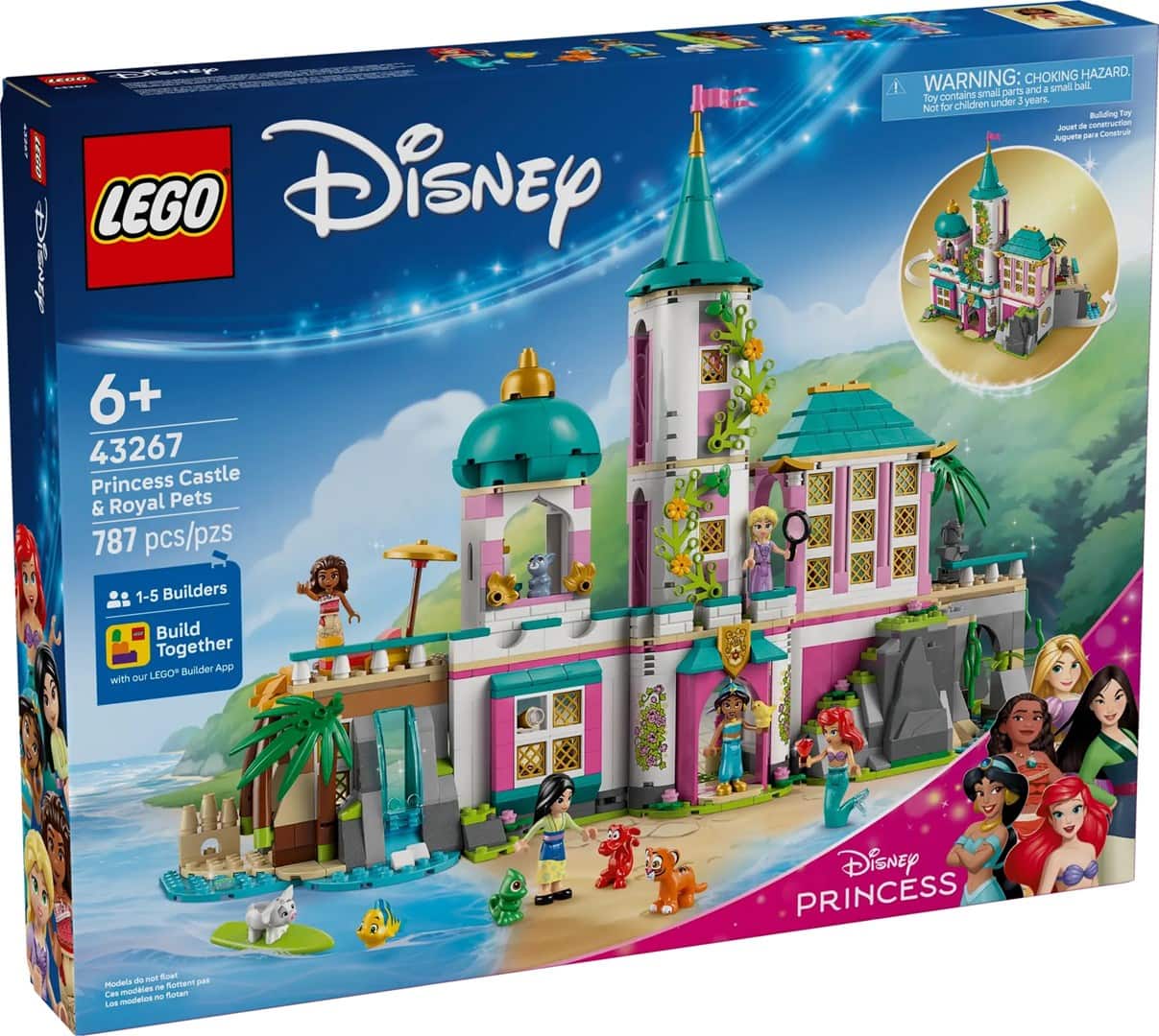 LEGO Disney Princess 43267 Zamek księżniczek i królewskie zwierzaki — zdjęcie 1 z 8