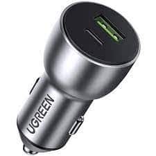 Ugreen  ładowarka samochodowa USB / USB Typ C Quick Charge 3.0 Power Delivery 36 W 3 A szary — zdjęcie 1 z 8