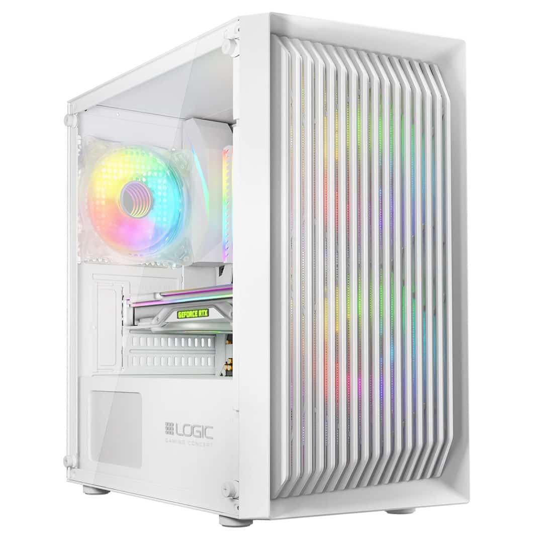 Obudowa Atos ARGB Mini Tower Biała