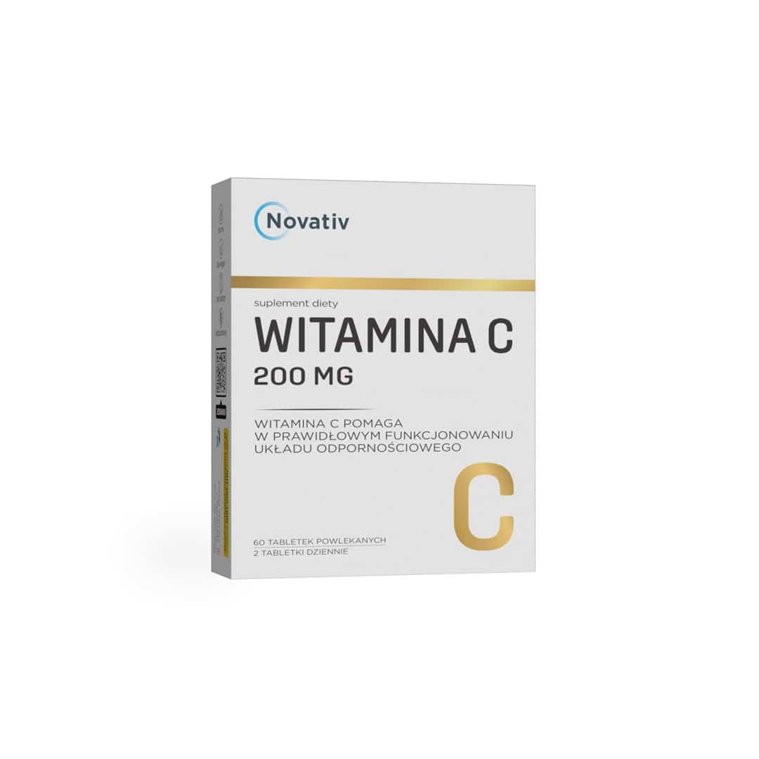 Novativ Witamina C 200mg, 60 Tabletek Powlekanych
