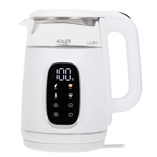 Czajnik elektryczny ADLER AD 1305 biało-srebrny 1,7 l
