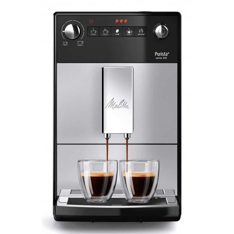 Ekspres ciśnieniowy MELITTA Purista F23/0-101 - 1450W, 15 bar, srebrny i czarny