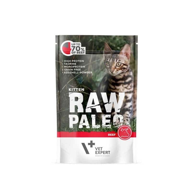 VetExpert Raw Paleo kitten - Wołowina 100g
