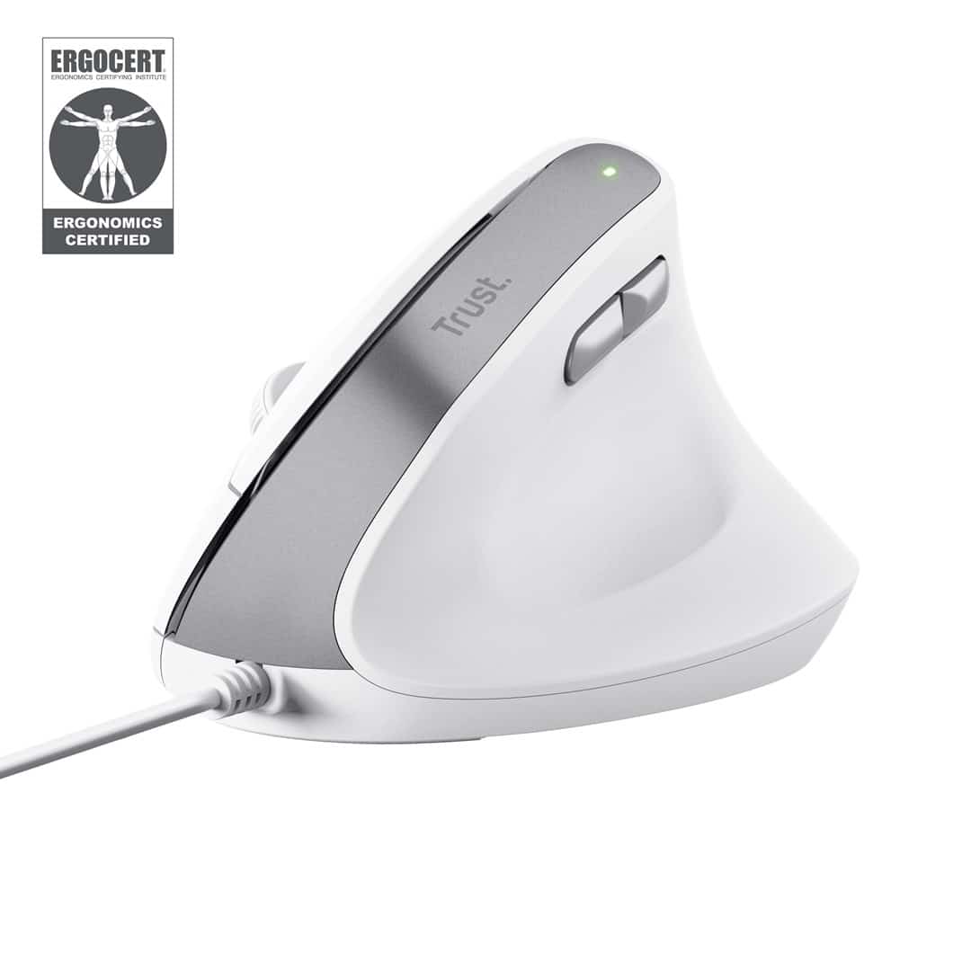 Mysz Trust BAYO II ERGONOMIC Biała Praworęczna