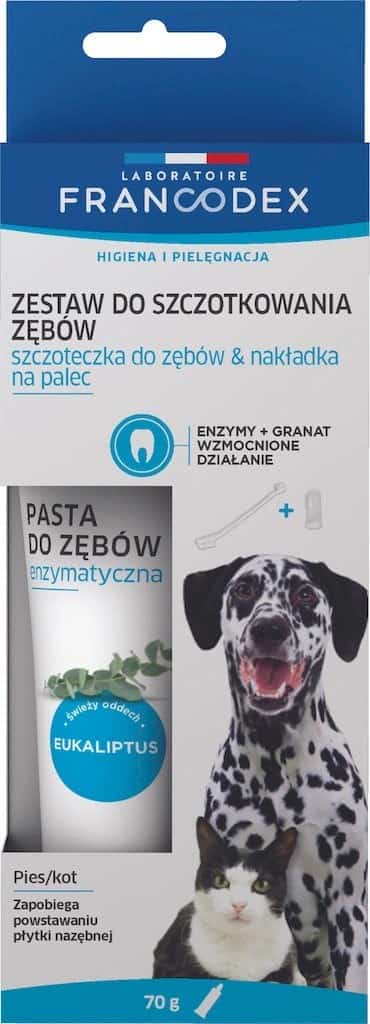 FRANCODEX Zestaw do czyszczenia zębów psa i kota