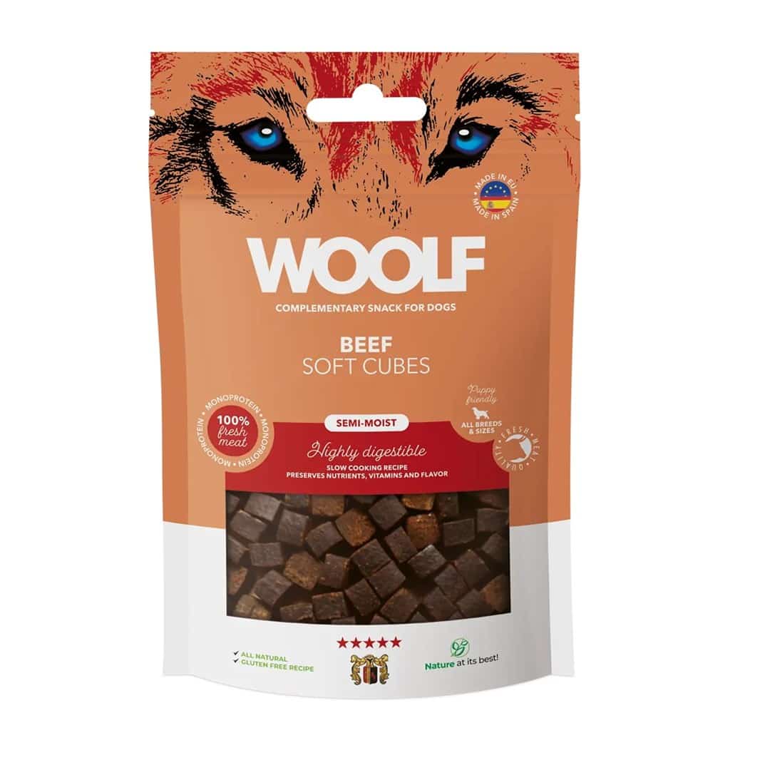 WOOLF SOFT CUBES BEEF 100g Monoprotein