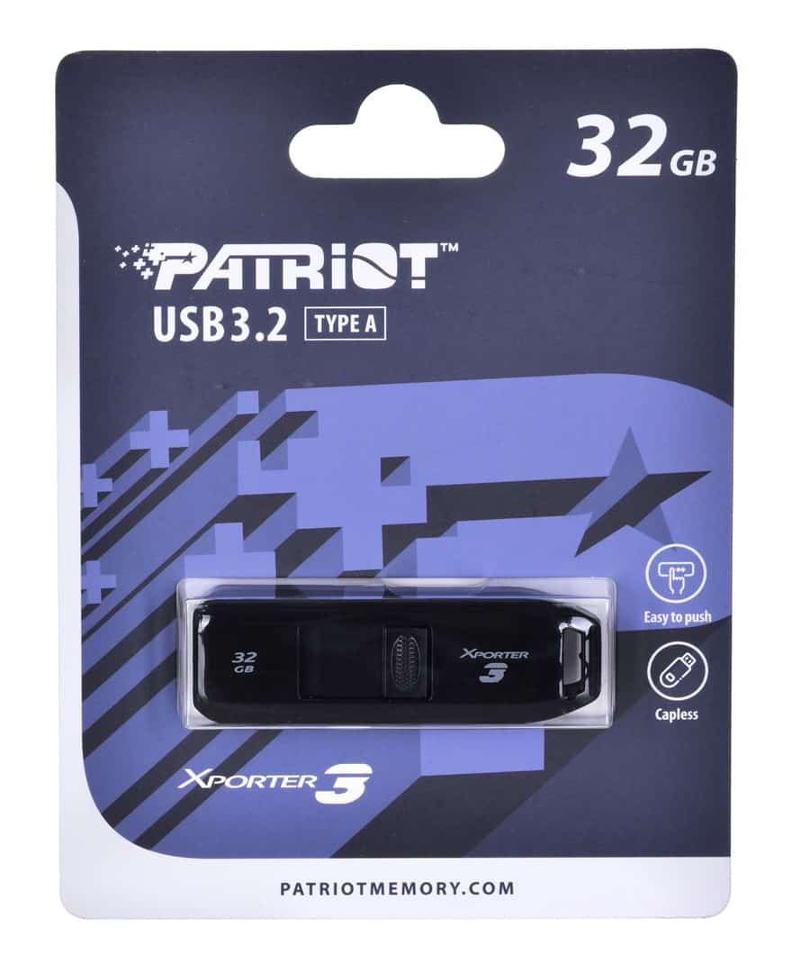 PARTIOT FLASHDRIVE Xporter 3 32GB Czarny