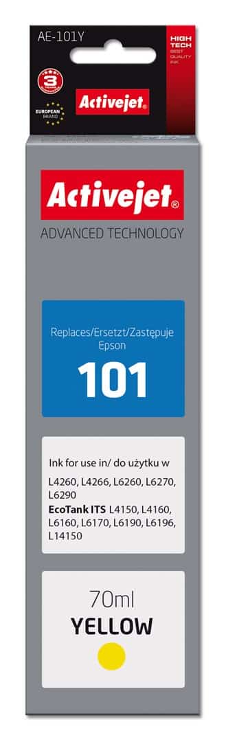 Activejet AE-101Y Buteleczka 70 ml, Kompatybilna z Epson