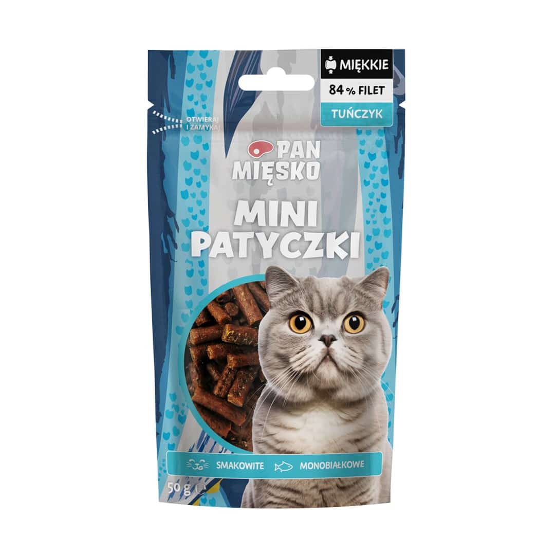 Pan Mięsko Przysmak Mini patyczki Tuńczyk 50g