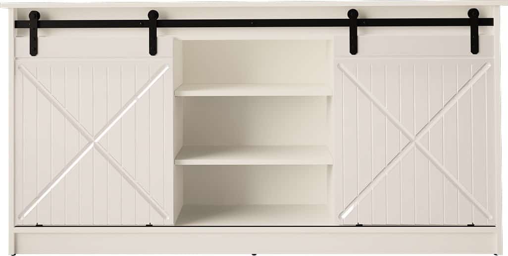Komoda GRANERO 160x80x35 biały/biały połysk