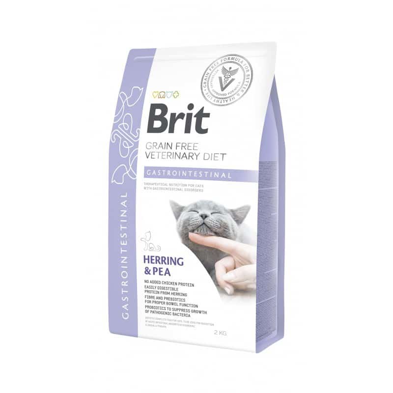 BRIT Grain Free Vet Diets Cat Gastrointestinal - Śledź & Groszek - sucha karma dla kota - 2 kg (WYPRZEDAŻ)