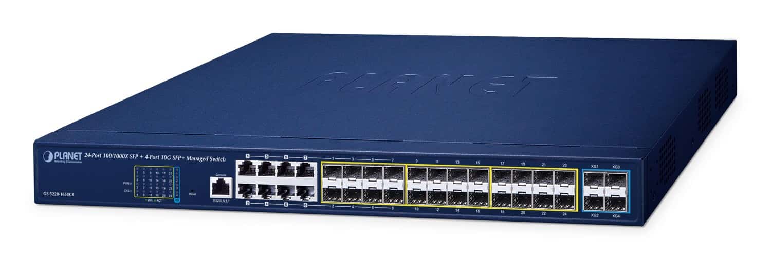 Switch Planet GS-5220-16S8CR (L2+ 24xSFP)
