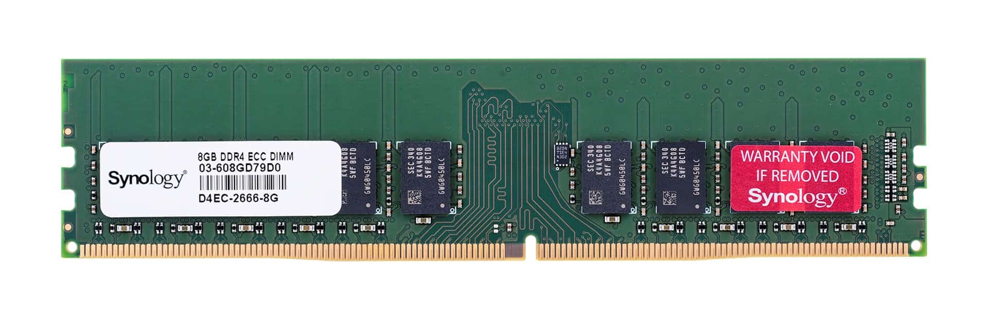 Synology 8GB DDR4 ECC Unbuffered DIMM (SA3400D, SA3200D, UC3400, UC3200, RS3621xs+, RS3621RPxs, RS2821RP+, RS2421RP+, RS2421+, RS1619xs+, RS3618xs) D4EC-2666-8G