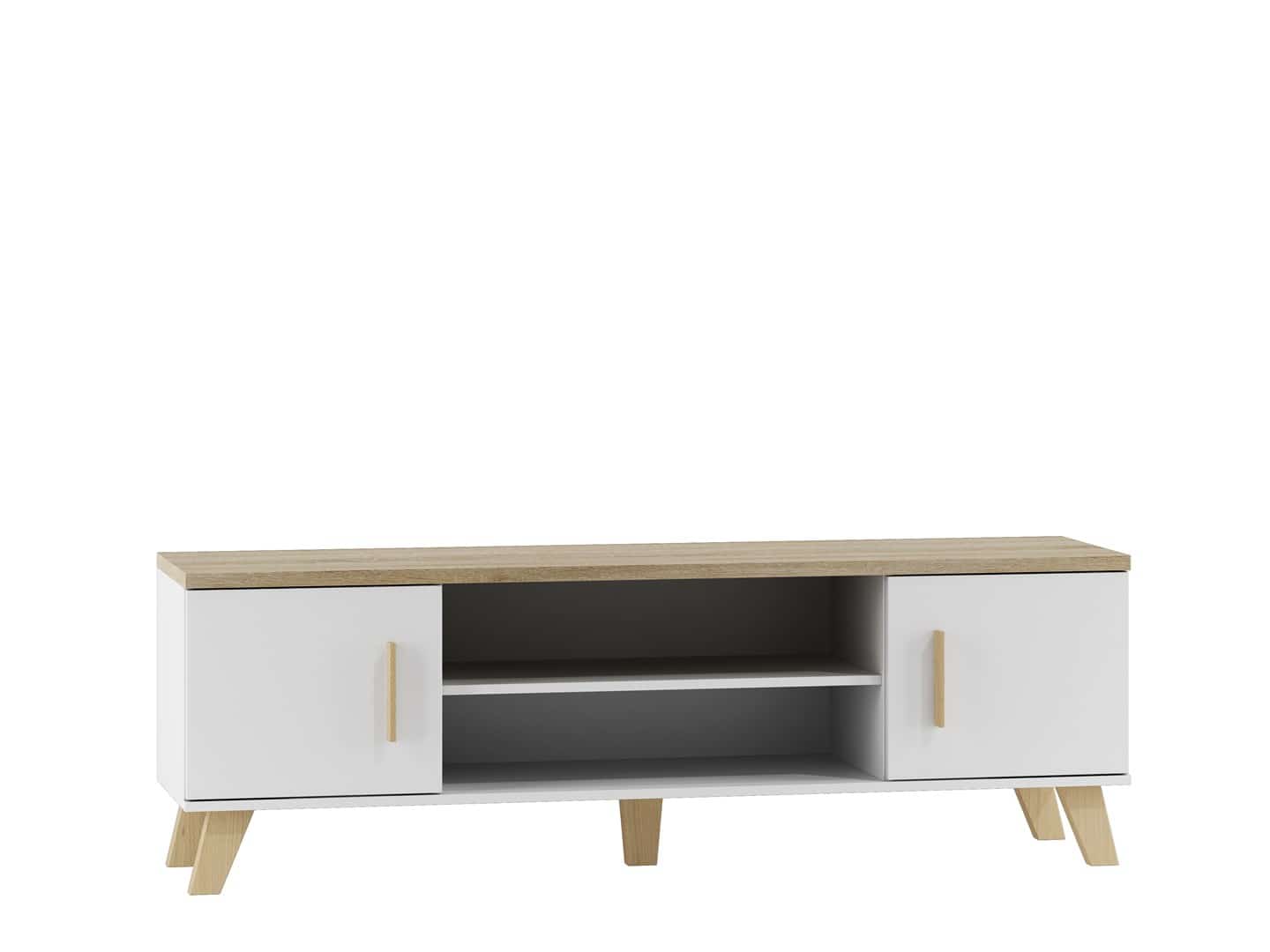 RTV LOTTA 160 2D2K biały+ dęb sonoma