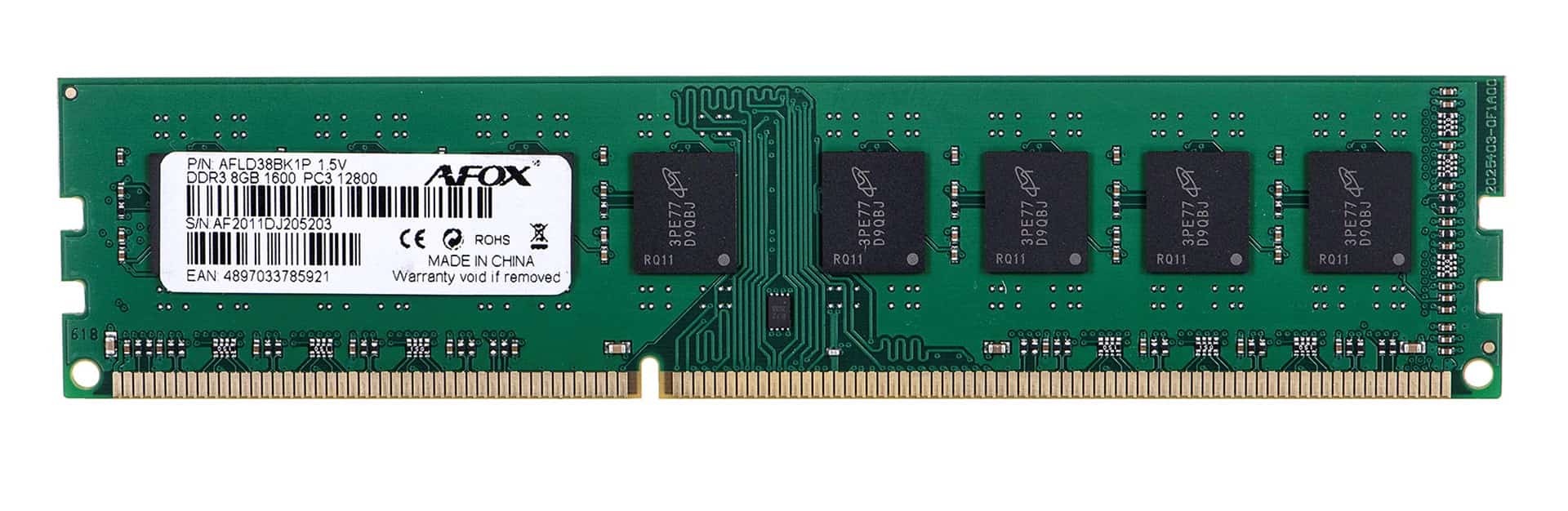 AFOX RAM DDR3 8G 1600MHZ - Pamięć DIMM