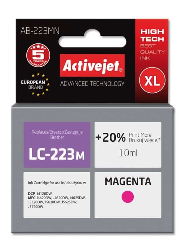 Activejet AB-223MN Tusz 10ml Czerwony do Brother MFC
