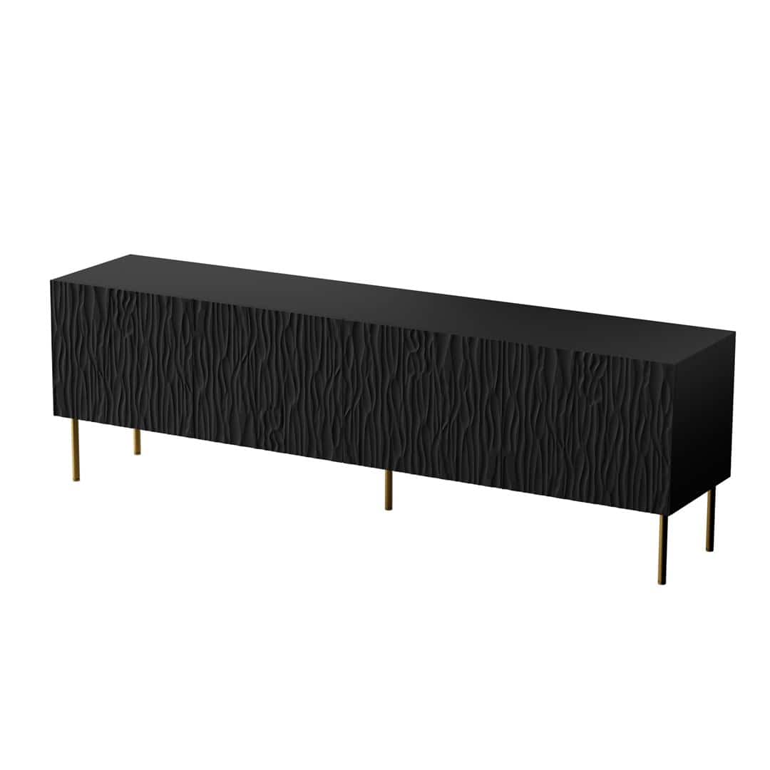 Szafka RTV JUNGLE 190x40,5x59,5 czarny mat