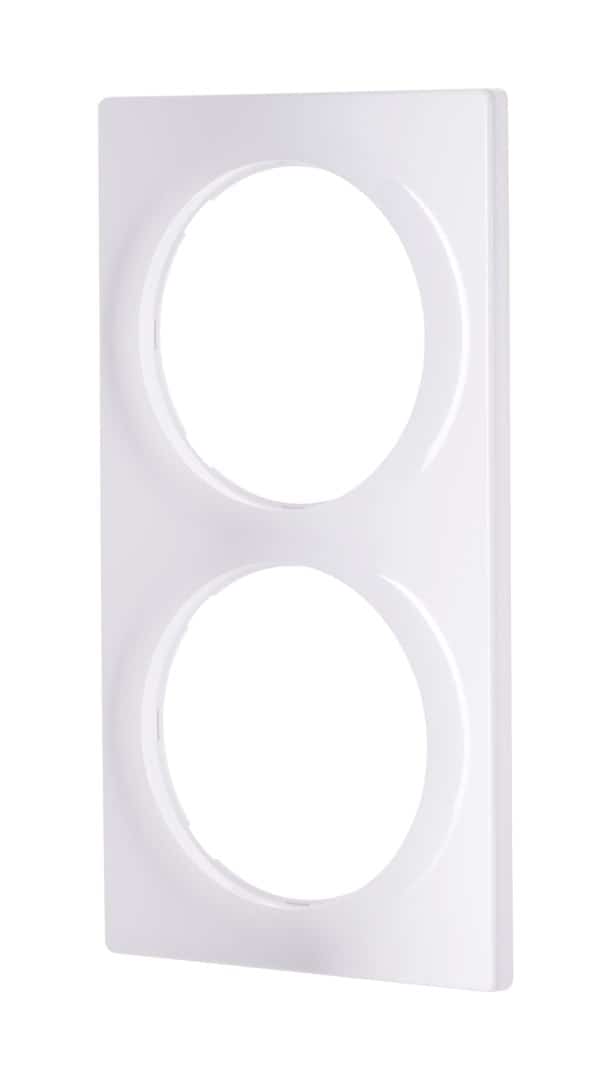 Podwójna ramka ozdobna FIBARO Double Cover Plate, biała (FG-Wx-PP-0003)